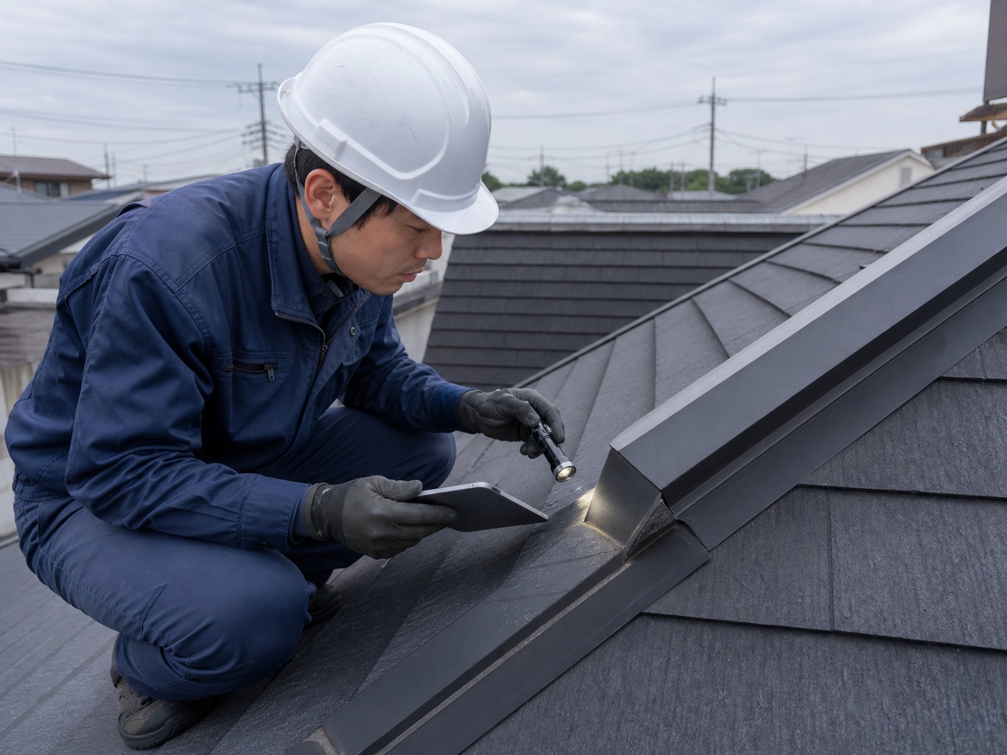 屋根点検の施工イメージ